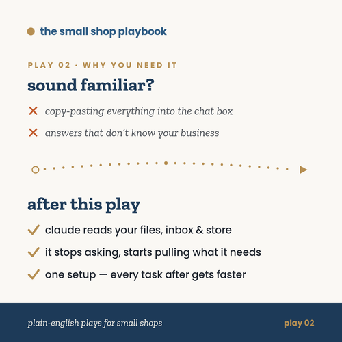 play 02 · connecting your tools