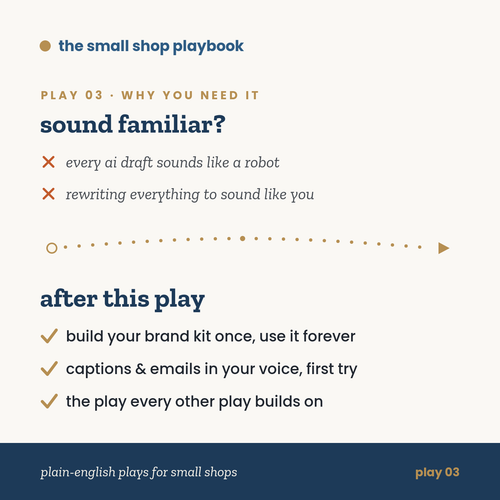 play 03 · your brand kit