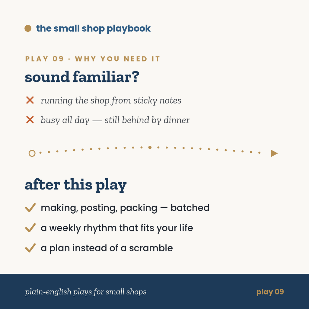 play 09 · your week, planned
