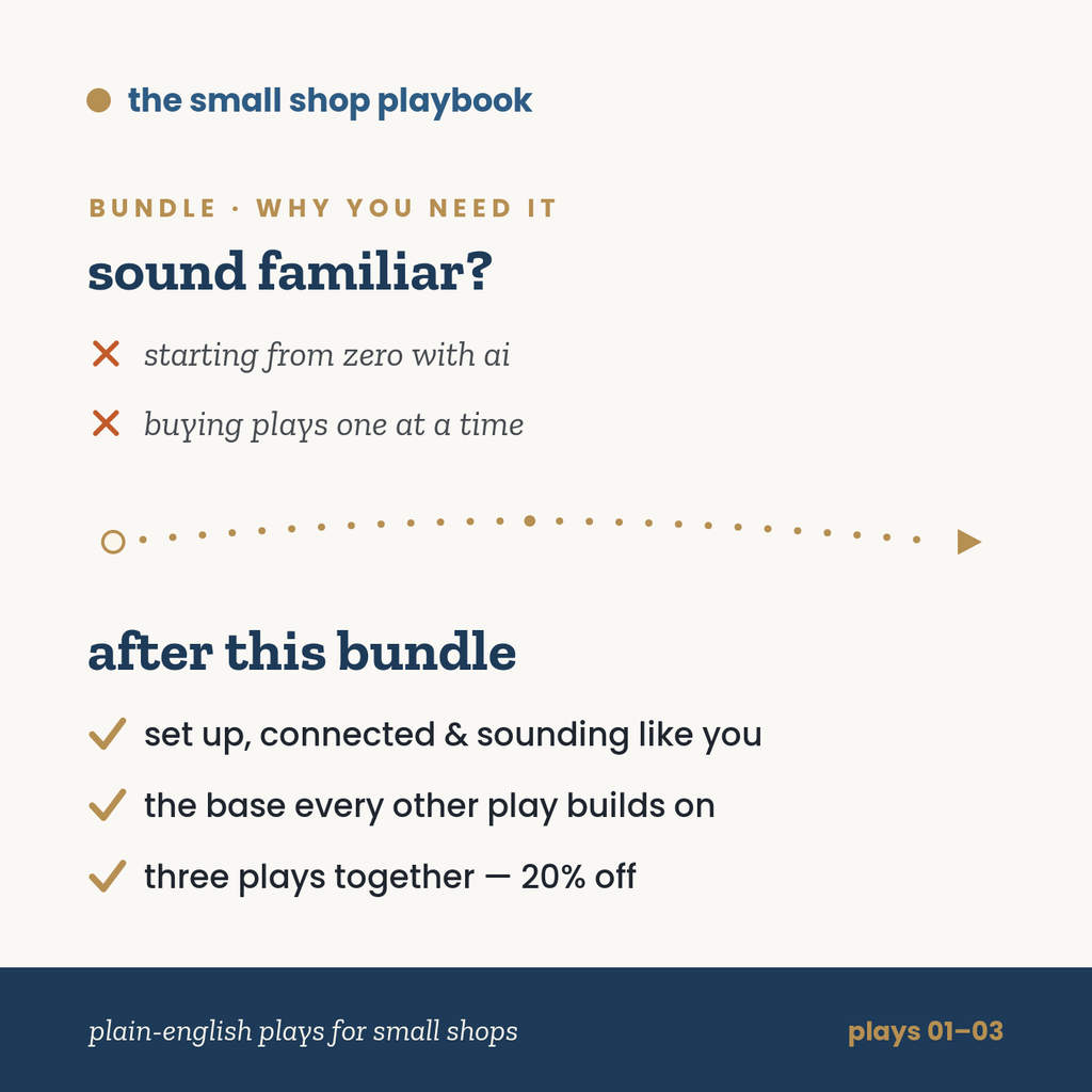 the starter bundle · plays 01–03