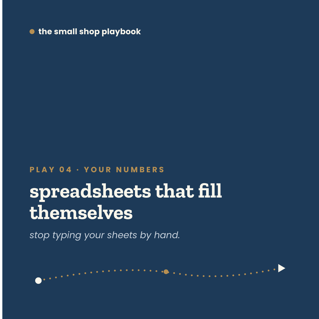 play 04 · spreadsheets that fill themselves